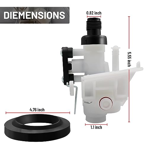 Image of 31705 Toilet Water Valve Module Assembly Compatible with Thetford Aqua-Magic V High and Low Models, High-Performance RV Toilet Water Valve Kit