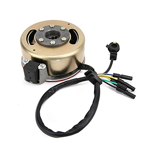 Conjunto de volante de estator de ignição, peças duráveis confiáveis para motocicletas Liga de aço a