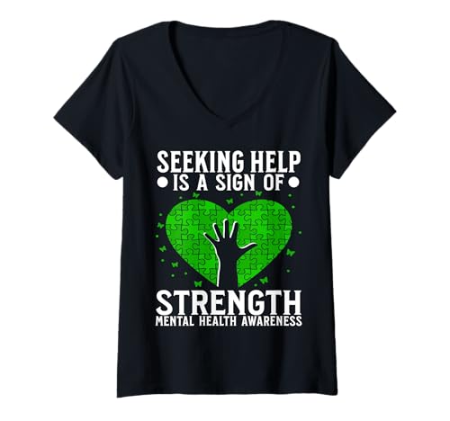 Mujer Mental Health Awareness Men Women Kids Mental Health Gifts Camiseta Cuello V