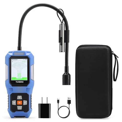 Image of TURBRO Refrigerant Leak Detector with Alarms, Halogen Freon Sniffer with Heated Diode Sensor, Detects CFCs HCFCs HFCs HCs HFOs, for Home and Automotive AC Systems, FLA-BDT20 | Heated Diode Sensor, Detects CFCs /HCFCs /HFCs, With Alarms, For HVAC