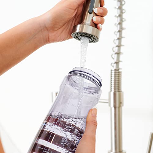 Pogo Plastic Water Bottle with Chug Lid and Carry Handle, Reusable, BPA