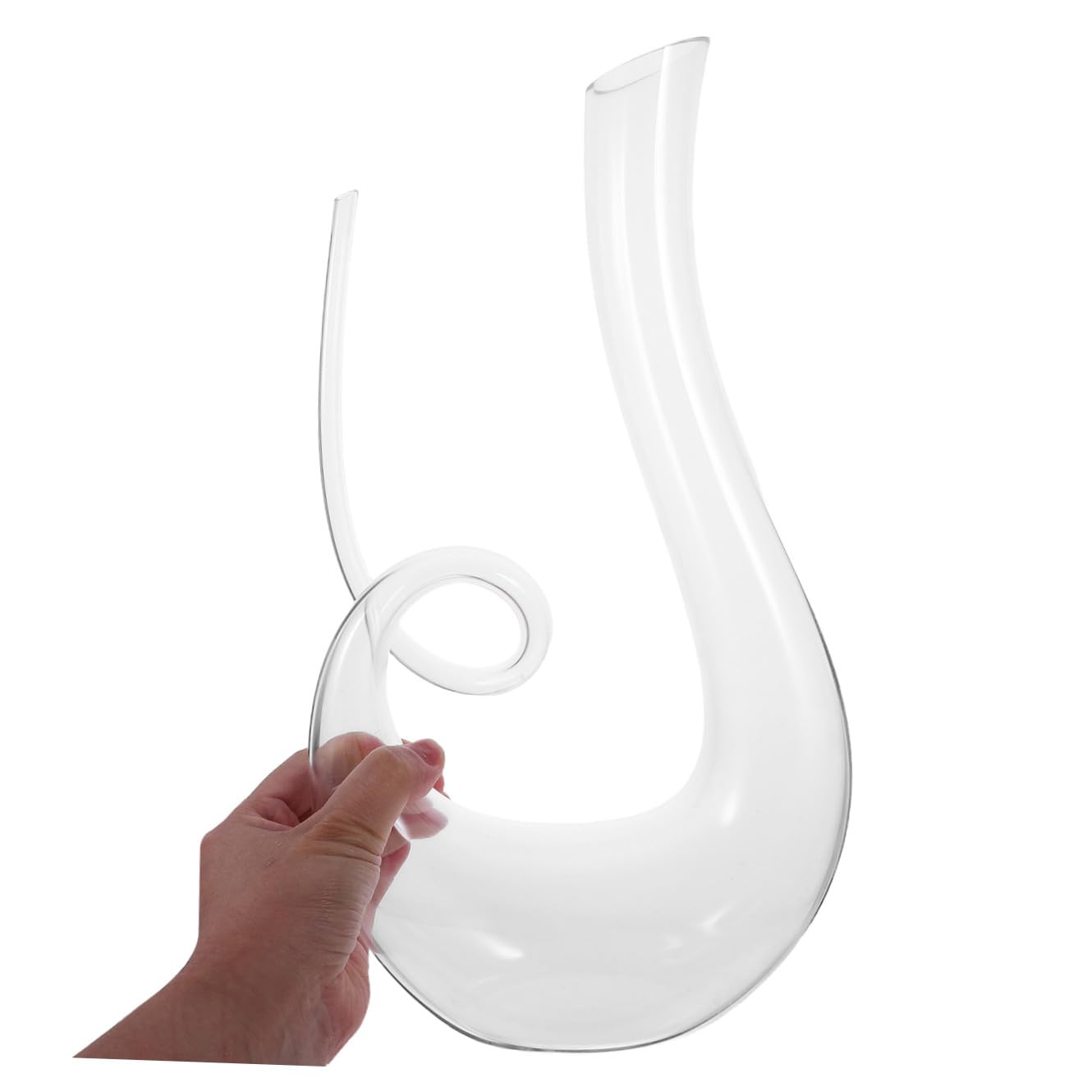 Abaodam Weindekanter aus Glas 1300ml mit Kreativem Design für Zuhause und Bar Einfacher Gebrauch Flacher Boden Elegante Weinkaraffe zum Servieren