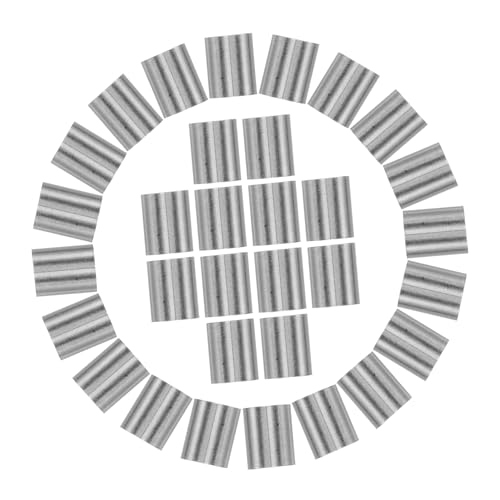 JECOMPRIS 100piezas Clip De Alambre Para Cables De Abrazaderas De Aluminio Doble Orificio Para Fijación y Conexión De Cables Para Trabajos De Elevación