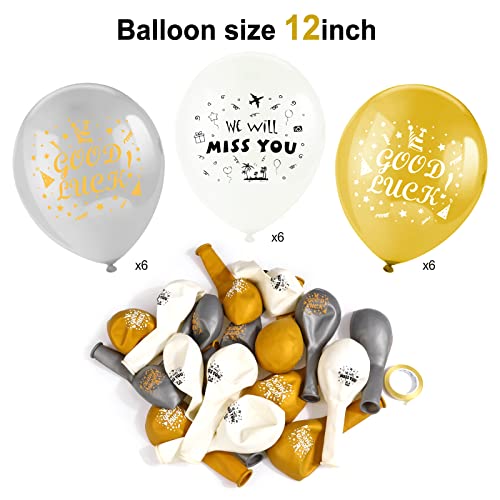 HOWAF Banner We Will Miss You Balloons Retirement Goodbye Balloons for Farewell Events, Golden - Image 4