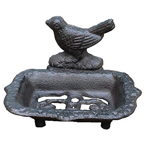 Porte-savon oiseau en fonte rétro Koliyn pour décoration de salle de bain