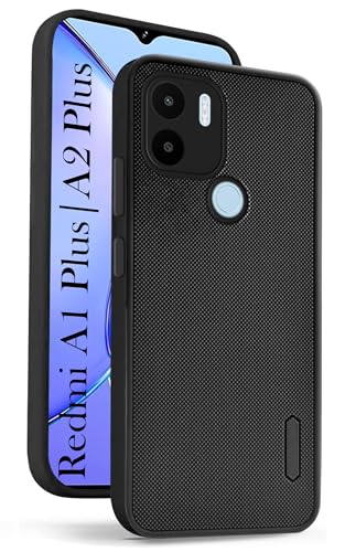 Image of Jkobi Back Cover Case for Xiaomi Redmi A1 Plus | A2 Plus (Textured Grip Design | Camera Protection | Slim and Light Weight | Soft Touch and Feel | Black)