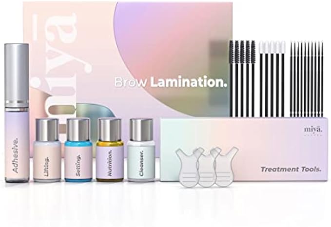 MIYA LASH | Brow Lamination Kit | Professional Eyebrow Lamination with Keratin | DIY Eyebrow Lift Kit | Fuller, Thicker Brows for 6 weeks | Easy to Use | Includes Instruction, Treatment Tools & Brushe