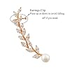 SELOVO Rose Gold Tone/Silver Tone Halloween Day Ear Crawler Pierced Wrap Earrings Cuff for Pierced Ear
