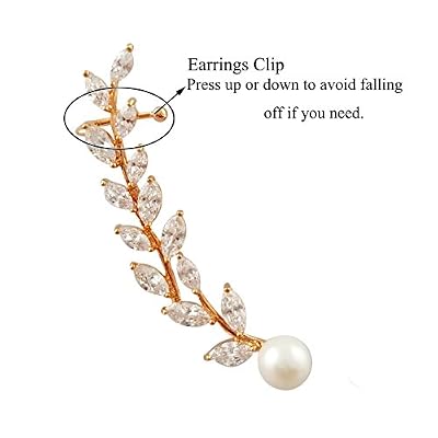 SELOVO Rose Gold Tone/Silver Tone Halloween Day Ear Crawler Pierced Wrap Earrings Cuff for Pierced Ear