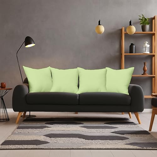 Image of Premium Polyester Fiber Cushion Fillers - Pack of 5 Pcs | 16x16 Inches | Sage | Cushions for Sofa, Bed, Decorative Pillow, Support Pillow