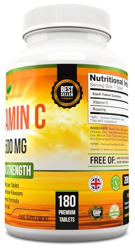 Vitamin C 1500mg per Tablet, High Strength 180 Vegan Tablets, Food Supplement, 6 Month Supply - Made in UK - Image 3