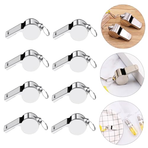 Set 12 Silbatos de Acero Inoxidable para Árbitro con Cordones miniatura 6