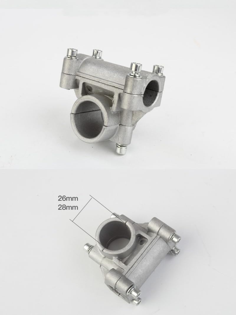 Replacement Aluminum Fit for 26/28mm Handle Bracket Clamp Handle Holder Brush Cutter Lawn Mower Part(28mm)