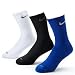 Nike Dri-FIT Half-Cushion Crew Socks (Large, Royal/White/Black)