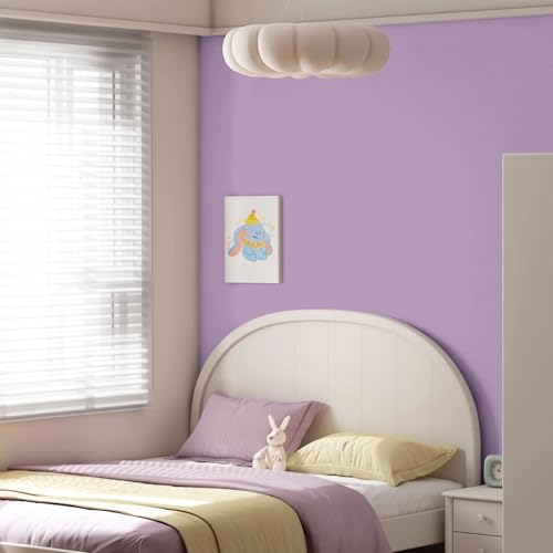 Abyssaly Purple Wallpaper Purple Peel and Stick Wallpaper Solid Color Contact Paper Self-Adhesive Removable Wall Paper for Girls Bedroom Wall Furniture Cabinet Vinyl Rolls 15.7 in ×118 in by Abyssaly - Image 3