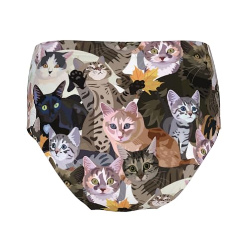 Portraits Of Cats Girls' Underwear Soft Cotton Little Girls Panties Comfort Briefs2