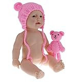 Typ: Silikon Vinyl Puppe Homyl 50cm Realistisches Silikon Babypuppe Weiches Vinyl Neugeborenen Mädchen / Junge Puppen Spielzeug - Dunkelrosa, Mädchen
