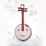 EnweMahi Ruan en Palissandre, Instrument Chinois à Cordes Pincées, Ruan à 4 Cordes Fait Ma...
