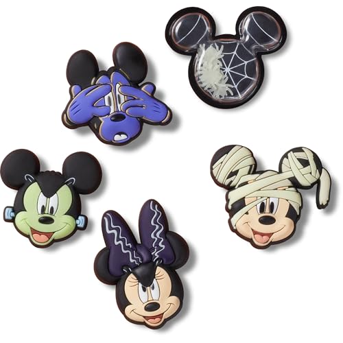 Image of Crocs Jibbitz Mickey & Friends Disney Shoe Charm Packs, Mickey Halloween, 5-Pack