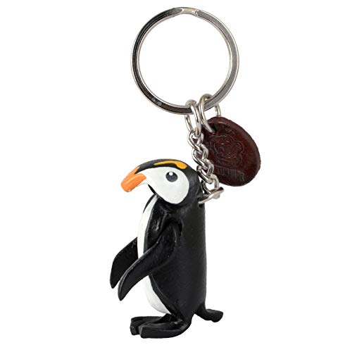 Preisvergleich Produktbild MONKIMAU Schlüsselanhänger Pinguin Zoo Figur aus Leder