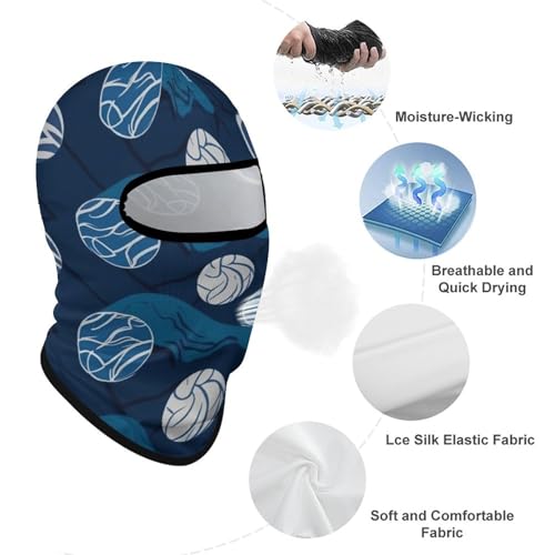 Balaclava para hombre, máscara para esquí y ciclismo, color azul, cubreboca y cuello para invierno miniatura 3