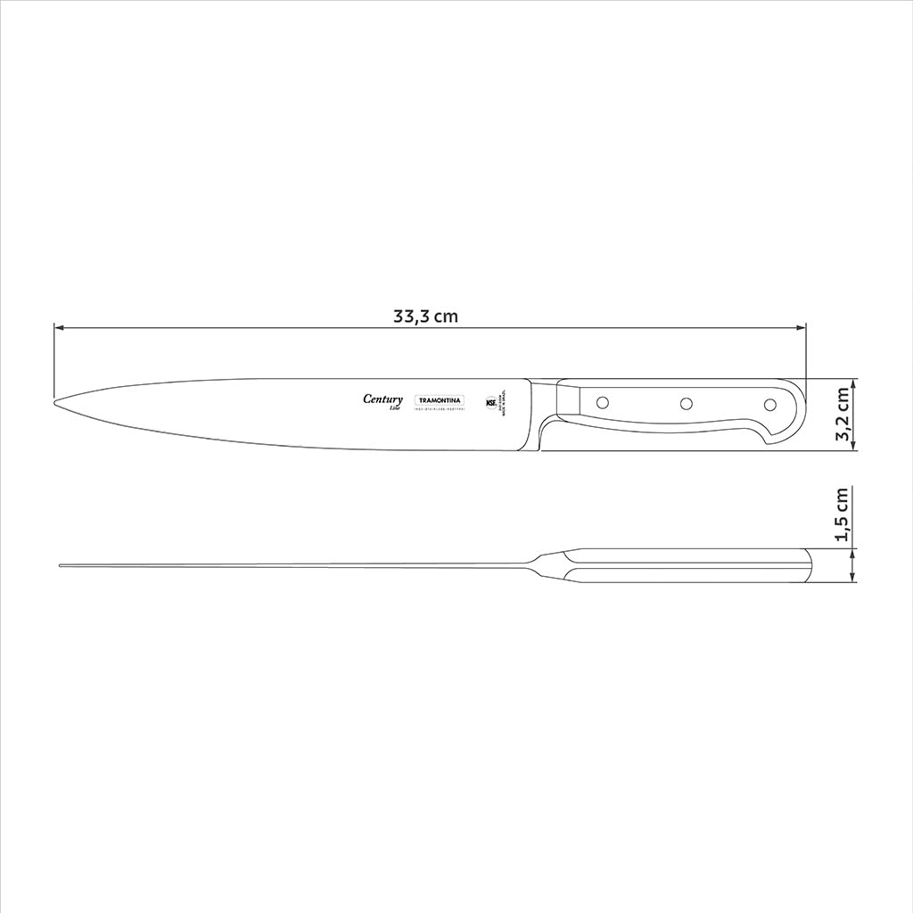 Tramontina Coltello Trinciante Acciaio Inox Century NSF 21 cm