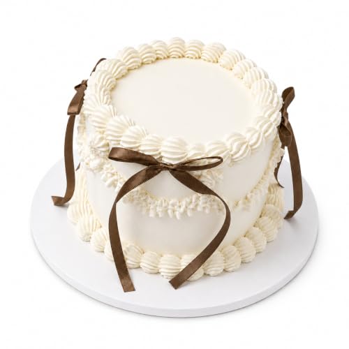 20 Pcs Satin Ribbon Bows for Cake Decorating Bows Only (Brown)