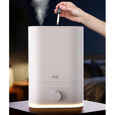 Everlasting Comfort 6L Humidifier Large Room, High Mist Output 60 HR Runtime Ultrasonic Top Fill Humidifiers for Bedroom, Easy to Use & Clean for Home, Baby Humidifier, Plants, Congestion, Indoor Cover