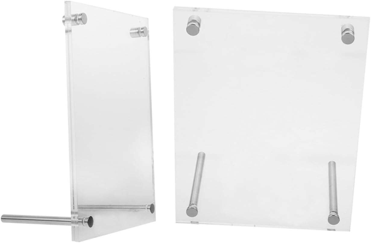 LIFKOME 2pcs Photo Frame Acrylic Stand Office Award Display Stand Business License Holder