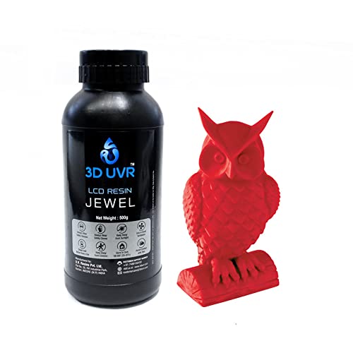 3D UVR Photopolymer Resin for 3D Printing, 405nm, UV-Curing Resin with High Precision and Quick Curing & Excellent Fluidity for LCD 3D Print [ Jewel, Red, 500 GM ] (B09KLT65V9) Amazon Price History, Amazon Price Tracker