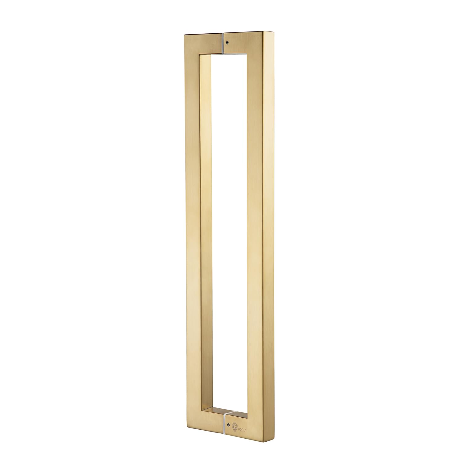 Poignée de porte carrée 300 mm en acier inoxydable or satiné