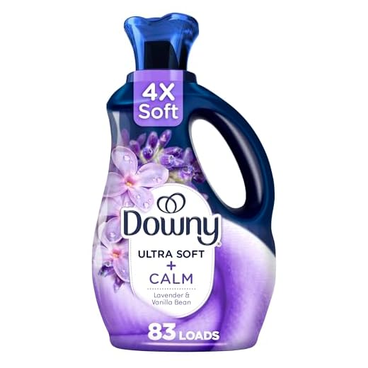 Downy Ultra Soft Fabric Softener Liquid, Calm, Lavender and Vanilla Bean, 56 fl oz, 83 Loads