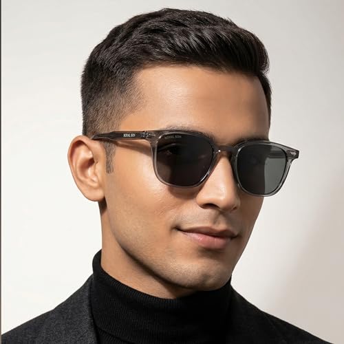 Image of ROYAL SON Polarized Stylish Sunglasses | UV Protection | Branded Retro Square | Classic | Men & Women | Small | SG-RS1112