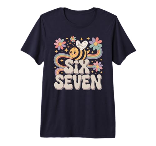 Kawaii Bee 67 Math Teacher Humor 6 7 Brain Rot Gen Alpha Z Premium Tri-Blend T-Shirt