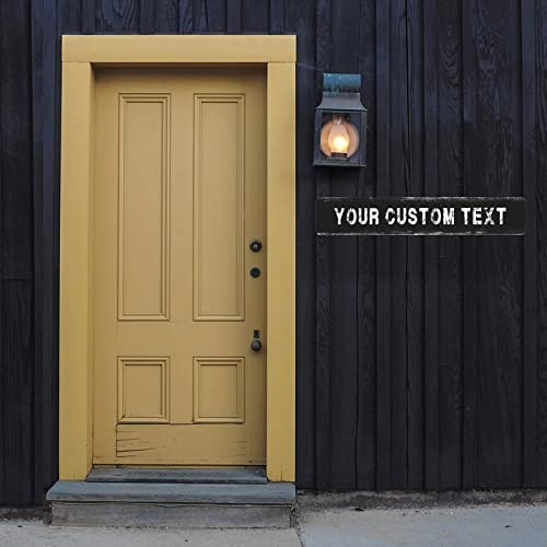 Custom Vintage Style Rusty Metal Sign Personalized Tin Plaque Outdoor Hanging Wall Art Decor For Front Door Porch Man Cave Coffee Shop Indoor Decor For Kitchen Garage Family Name Sign 3X18 Inch #TOP2