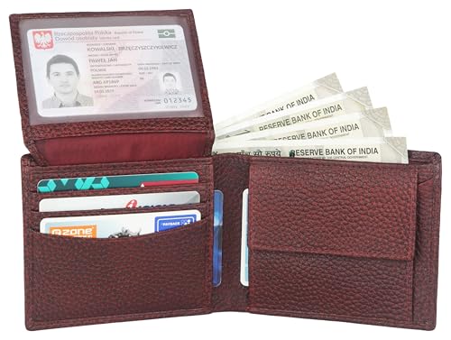 Image of NAPA HIDE Leather Wallet for Men (Maroon)