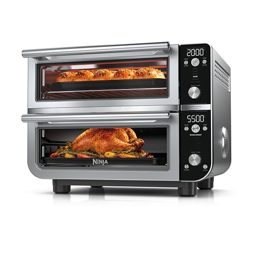 Ninja Double Oven Pro Smart XL Countertop Oven & Air Fryer | 12-in-1 Versatility with Smart Finish &