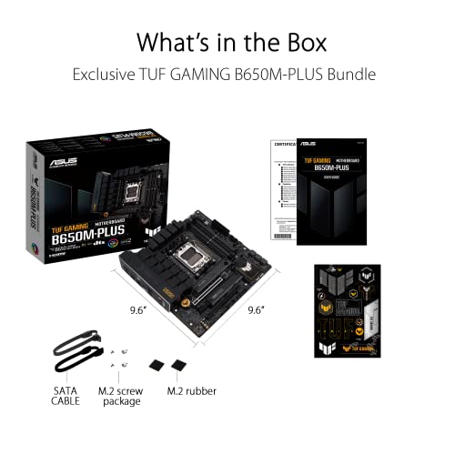 TUF GAMING B650M-PLUS Scheda Madre Gaming micro ATX, AMD B650, AM5, DDR5, 3xPCI 4.0, Realtek, Nero - Scheda madre - Immagine 1