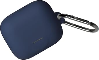 Geiomoo Silicone Cover for EarFun Air Pro 4+ Case, EarFun Air Pro 4 Plus Case, Soft Flexible Scratch Resistant Protective with Carabiner Navy Blue