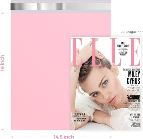 Image of Metronic Poly Mailers 14.5x19 70000 Pack Large Shipping Bags for Clothing Mailing Bags with Strong Self-sealing Adhesive Waterproof and Tear-Proof Poly Bag Bulk in Light Pink