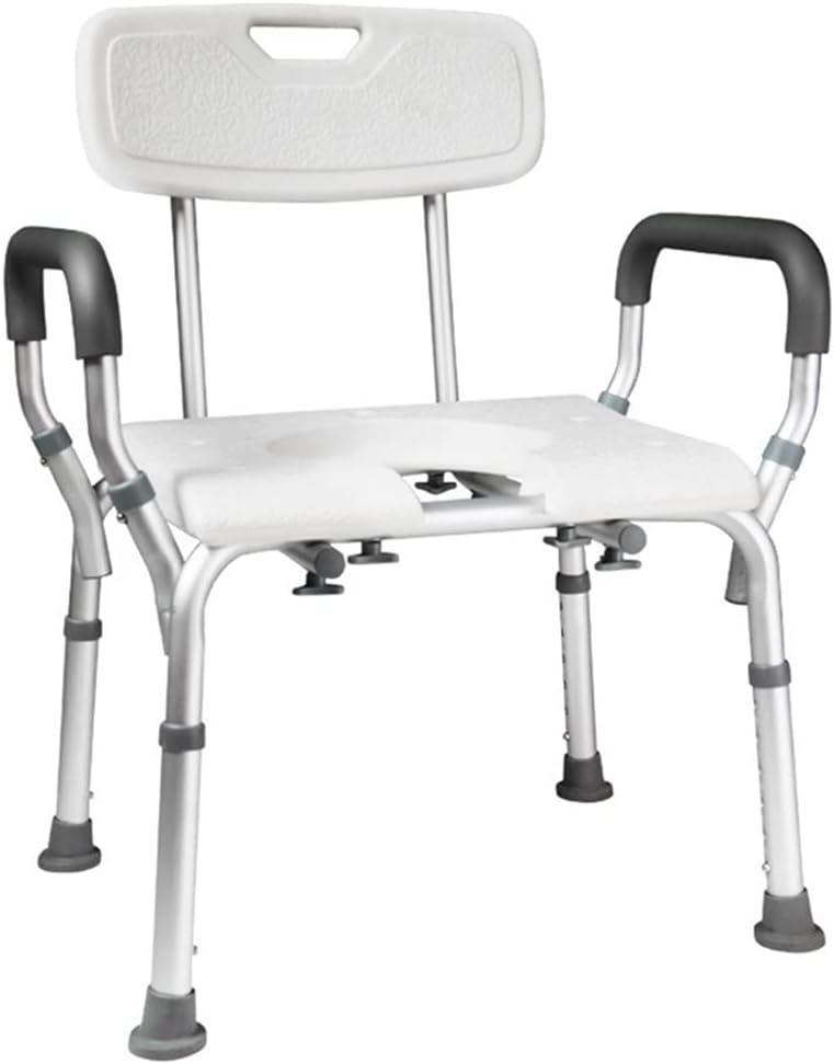 DREAMyunShower Chair for Elderly, Shower Chairs for Seniors ​with Arms and Back Bath Stool Aid, Adjustable Height Shower Bench, Elderly Seniors Tub Transfer Bench Pivoting Shower Seat