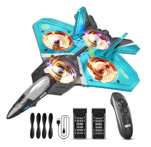 Foam Remote Control AirplanesRC Planes for Adults 8-16 RC Airplane Fighter Jet with Light 360 Flip Fighter Jet Gravity Sensing Stunt Roll Airplane Gifts for Kids Boys