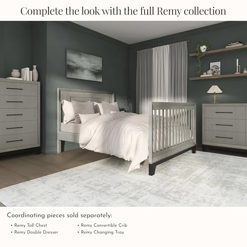 Image of Evolur Full-Size Bed Conversion Rails, Designed & Tested Cribs, Durable Hardwood Build with Secure Mattress Slats, Easy Assembly - Light Ash