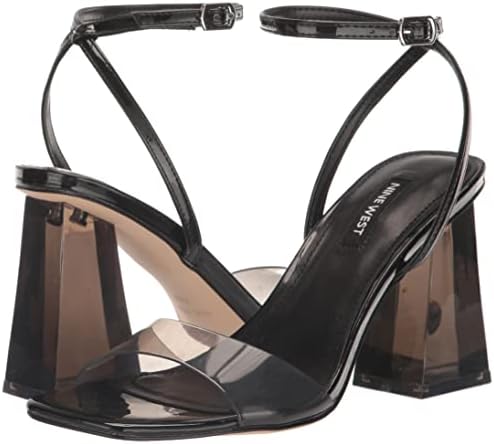 Nine West Women's GLOREA Heeled Sandal, Black 001, 5 | Image 6