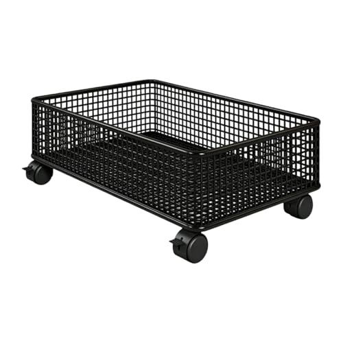 Jojomis Caja de Almacenaje con Ruedas, Organizador de Plástico Grande con Tapa, Estante para Despensa, Debajo del Fregadero, Dormitorio, Armario- Large