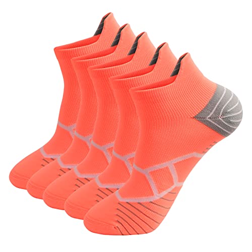 Toes&Feet Men's and Women's Cushioned Anti Blister Odor Controll Seamless Low-Cut/Quarter Compression Running Cycling Socks