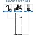 6 Pack Shipping Container Shelving Bracket, 3-Tier Adjustable Black Power Coated Steel Brackets, 22