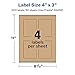 Avery Kraft Brown Rectangle Labels with Sure Feed, 4