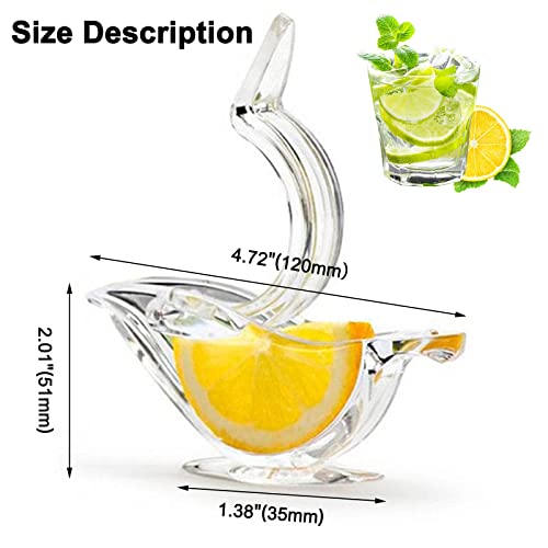 Bird Lemon Squeezer Lime Squeezer Lemon Slice Squeezer Manual Lemon Juicer, Acrylic Manual Lemon Slice Squeezer Portable Transparent Fruit Juicer For Kitchen (5 Pcs) #TOP1