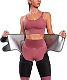 CINTURA DE MUSLO CON CAPTURA DE CALOR MÁS DELGADA: La recortadora de muslos de cintura para el sudor Kumayes para mujeres está hecha de una tela de polímero plateada especial mejorada que atrapa el calor, diseñada para el deporte y el control del peso. Olor especial a neopreno y no irrita tu piel. Y es fácil de limpiar, simplemente límpielo con un paño. Los cinturones moldeadores de muslos de entrenamiento de Kumayes probablemente se adaptarían mejor a la constitución de las mujeres.